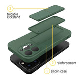 Wozinsky Kickstand Case Silicone Stand Cover til Xiaomi Redmi 10 Red