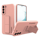 Wozinsky Kickstand Case silikonhylster med stativ til Samsung Galaxy S22+ lyserød