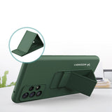 Wozinsky Kickstand Case silikon stand cover til Samsung Galaxy A73 marineblå