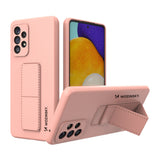 Wozinsky Kickstand Case silikonhylster med stativ til Samsung Galaxy A73 pink