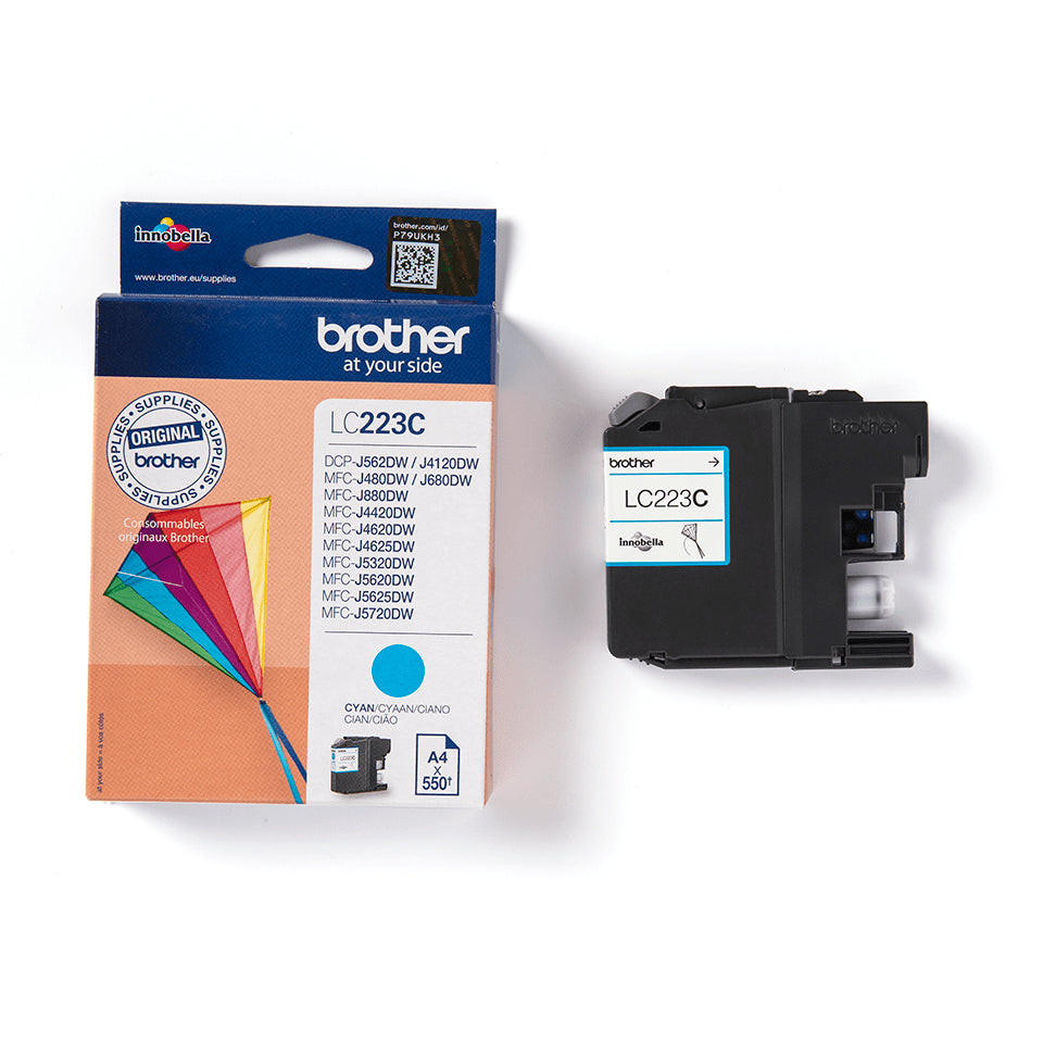 Brother LC223C blækpatron 1 stk Original Blå