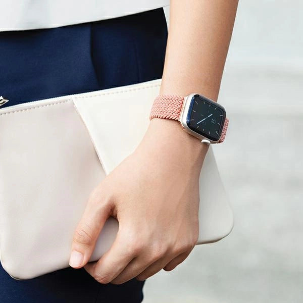 Uniq Aspen Strimlet rem til Apple Watch 1/2/3/4/5/6/7/8/SE/SE2 44/42/45 mm - lyserød