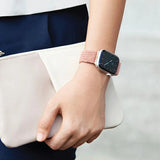 Uniq Aspen Strimlet rem til Apple Watch 1/2/3/4/5/6/7/8/SE/SE2 44/42/45 mm - lyserød