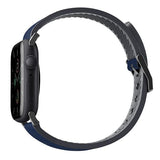 Uniq Straden Leather Hybrid Strap til Apple Watch 1/2/3/4/5/6/7/8/SE/SE2/Ultra 42/44/45/49 mm - blå