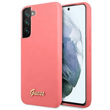 Guess GUHCS22MLSLMGFU S22+ S906 fuchsia/fuchsia hardcase Silikon Script Metal Logo