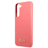 Guess GUHCS22MLSLMGFU S22+ S906 fuchsia/fuchsia hardcase Silikon Script Metal Logo