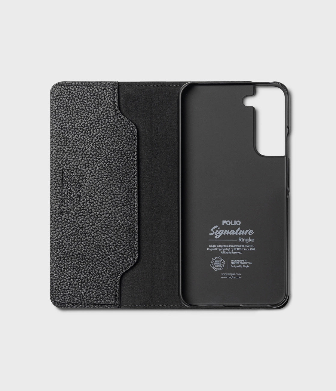 Ringke Folio Signature Flip Leather Case til Samsung Galaxy S22 + (S22 Plus) sort (FSS118R262)