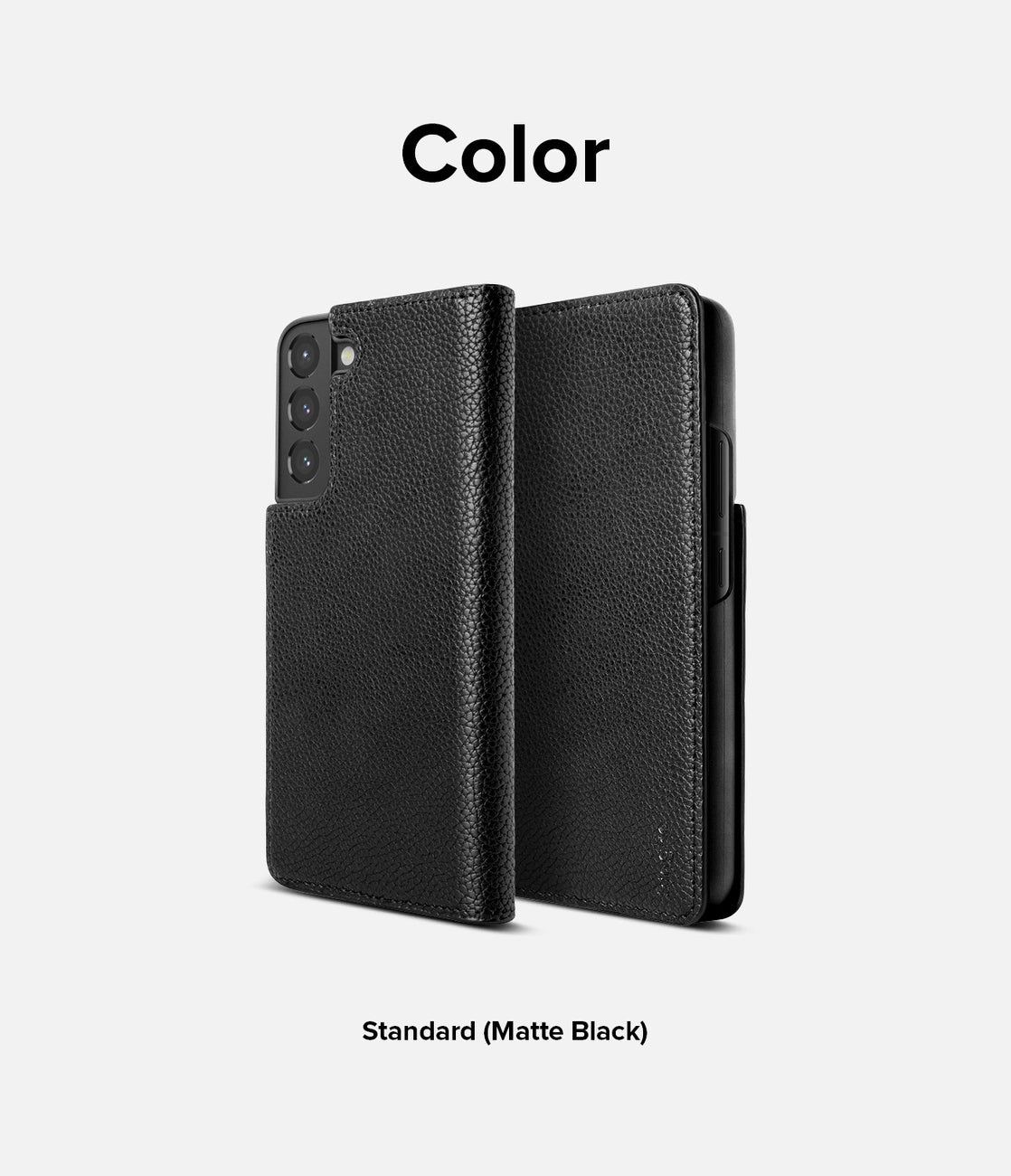 Ringke Folio Signature Flip Leather Case til Samsung Galaxy S22 + (S22 Plus) sort (FSS118R262)