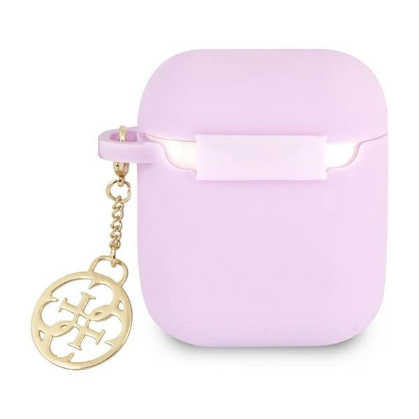 Guess GUA2LSC4EU AirPods 1/2 cover lilla/lila Silicone Charm 4G Collection