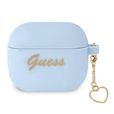 Guess GUA3LSCHSB AirPods 3 cover blå/blå Silicone Charm Heart Collection