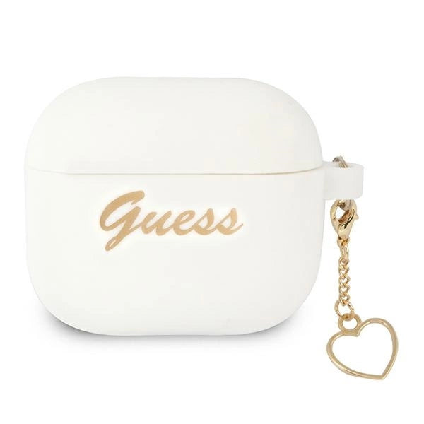 Guess GUA3LSCHSH AirPods 3 cover hvid/hvid Silicone Charm Heart Collection
