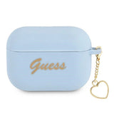 Guess GUAPLSCHSB AirPods Pro cover blå/blå Silicone Charm Heart Collection