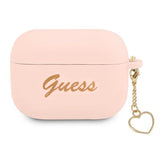 Guess GUAPLSCHSP AirPods Pro cover lyserød/rosa silikone Charm Heart Collection