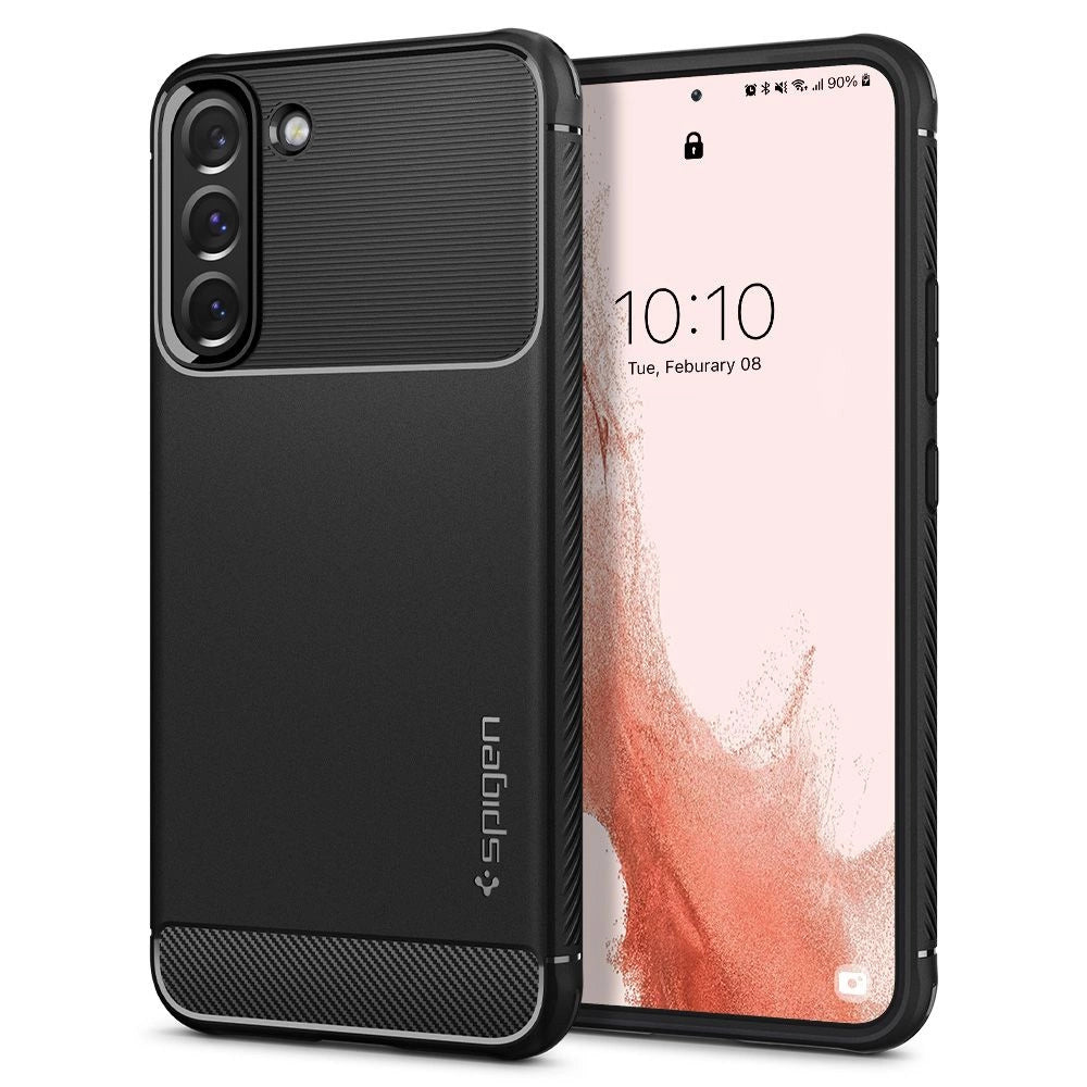 Spigen Rugged Armor Case til Samsung Galaxy S22 - Matte sort