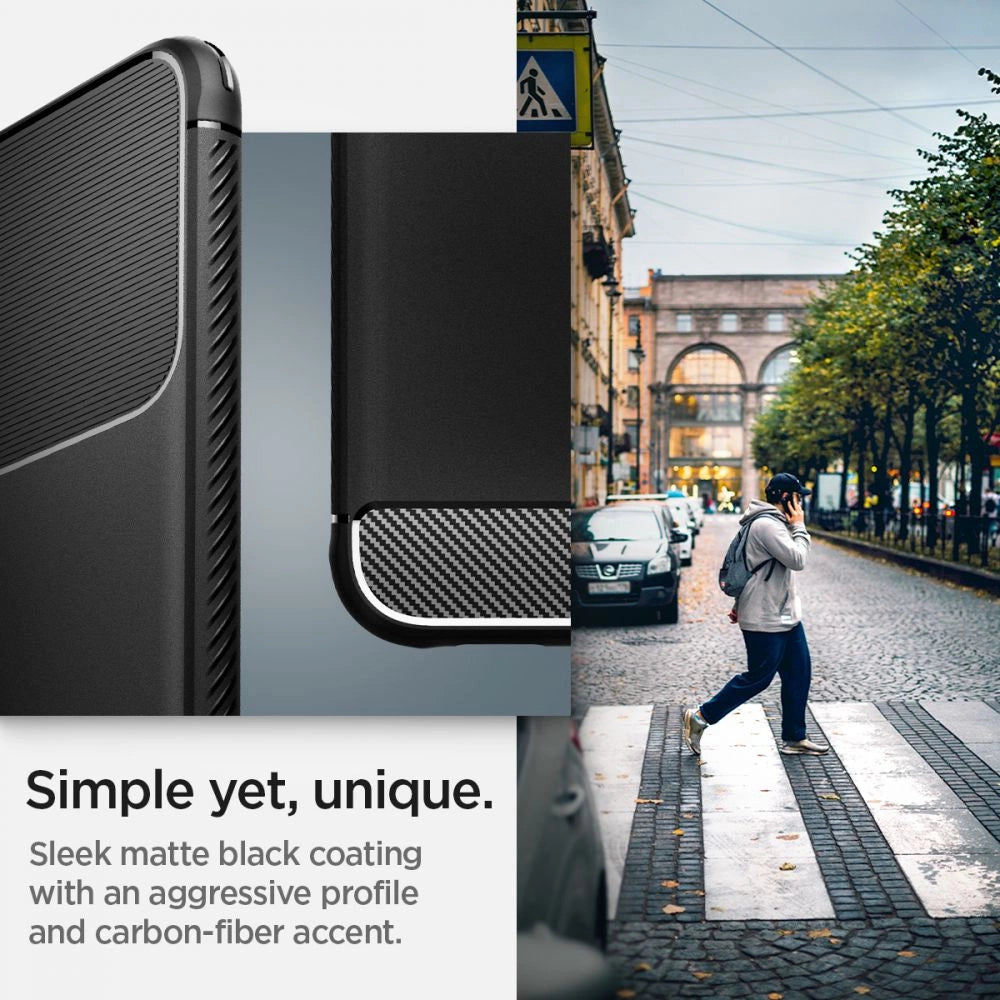 Spigen Rugged Armor Case til Samsung Galaxy S22 - Matte sort