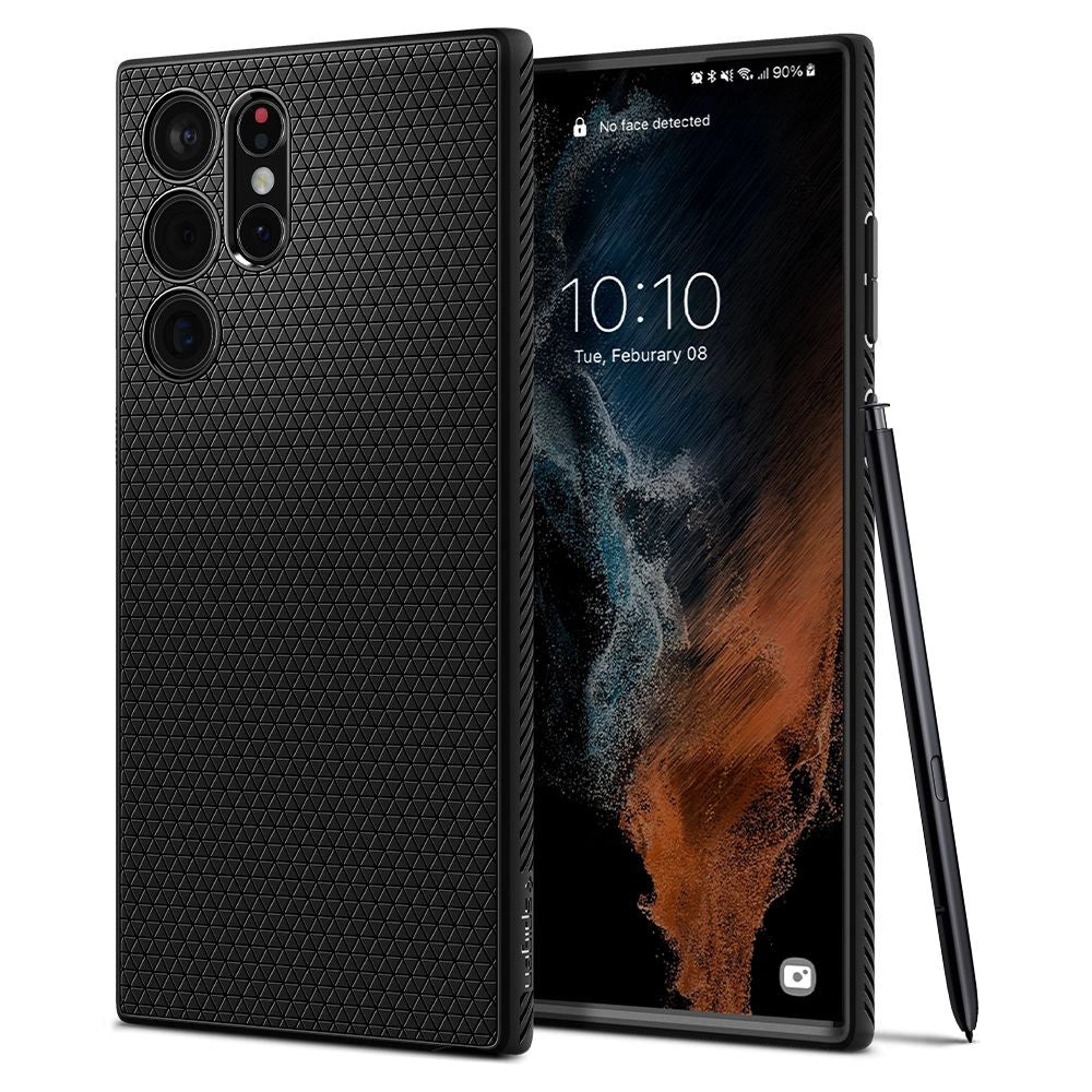 Spigen Liquid Air Case til Samsung Galaxy S22 Ultra - Matte sort
