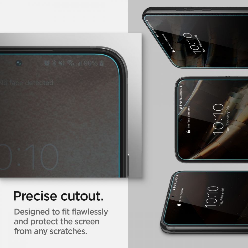 Spigen Glas.tR EZ Fit tempereret glas til Samsung Galaxy S22 - 2 stk.
