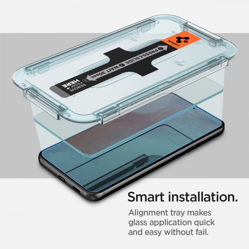 Spigen Glas.tR EZ Fit tempereret glas til Samsung Galaxy S22 - 2 stk.