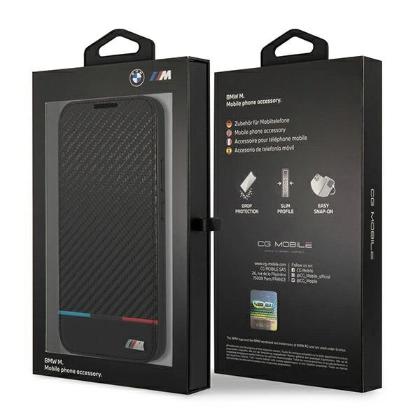 Etui BMW BMBKS22MPUCARTCBK S22+ S906 sort/sort bogreol M Collection Triangles
