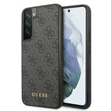 Guess GUHCS22SG4GFGR S22 S901 szary/grå hard case 4G Metal Gold Logo