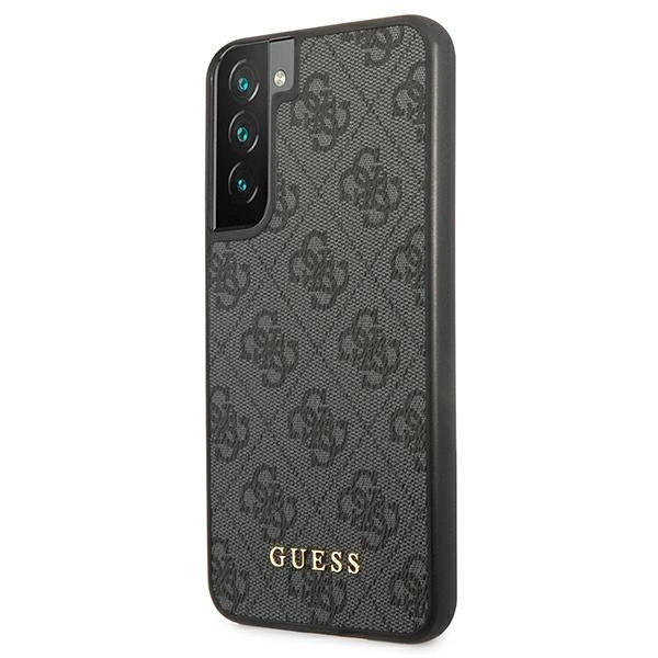 Guess GUHCS22SG4GFGR S22 S901 szary/grå hard case 4G Metal Gold Logo