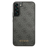 Guess GUHCS22SG4GFGR S22 S901 szary/grå hard case 4G Metal Gold Logo