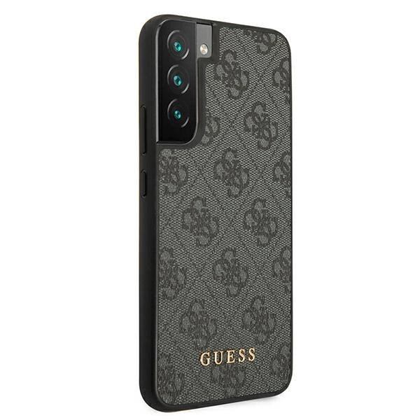 Guess GUHCS22SG4GFGR S22 S901 szary/grå hard case 4G Metal Gold Logo