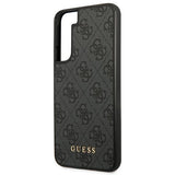 Guess GUHCS22SG4GFGR S22 S901 szary/grå hard case 4G Metal Gold Logo