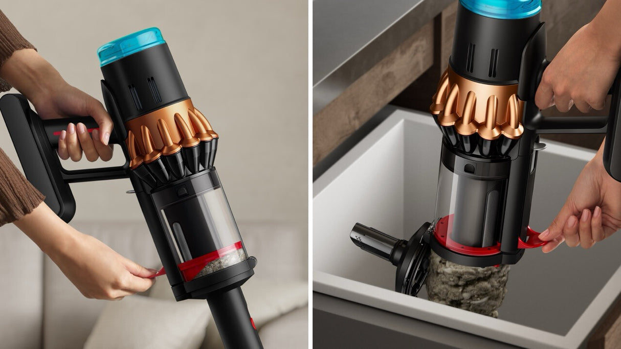 Dyson V16 Piston Animal Submarine 3-i-1-stavstøvsuger Batteri Tør&våd HEPA Poseløs 1,3 L 900 W Sort, Kobberfarve