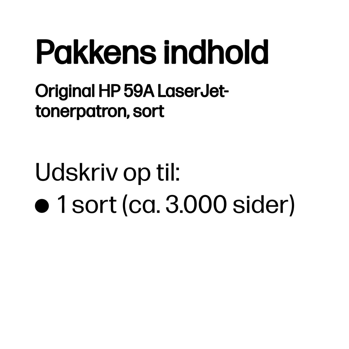 HP 59A Sort 3000 sider Toner CF259A