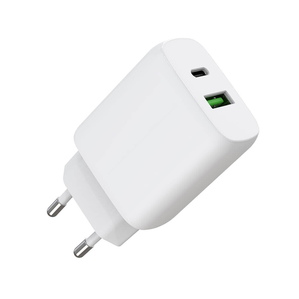 Gear Oplader 220V 1xUSB-C + 1xUSB-A PD/PPS 30W + 18W QC Hvid