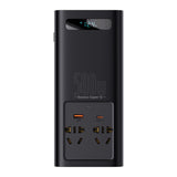 Baseus bilstrømsomformer 150W 12V / 500W 220V (EU- og KN-stik) sort (CGNB000101)