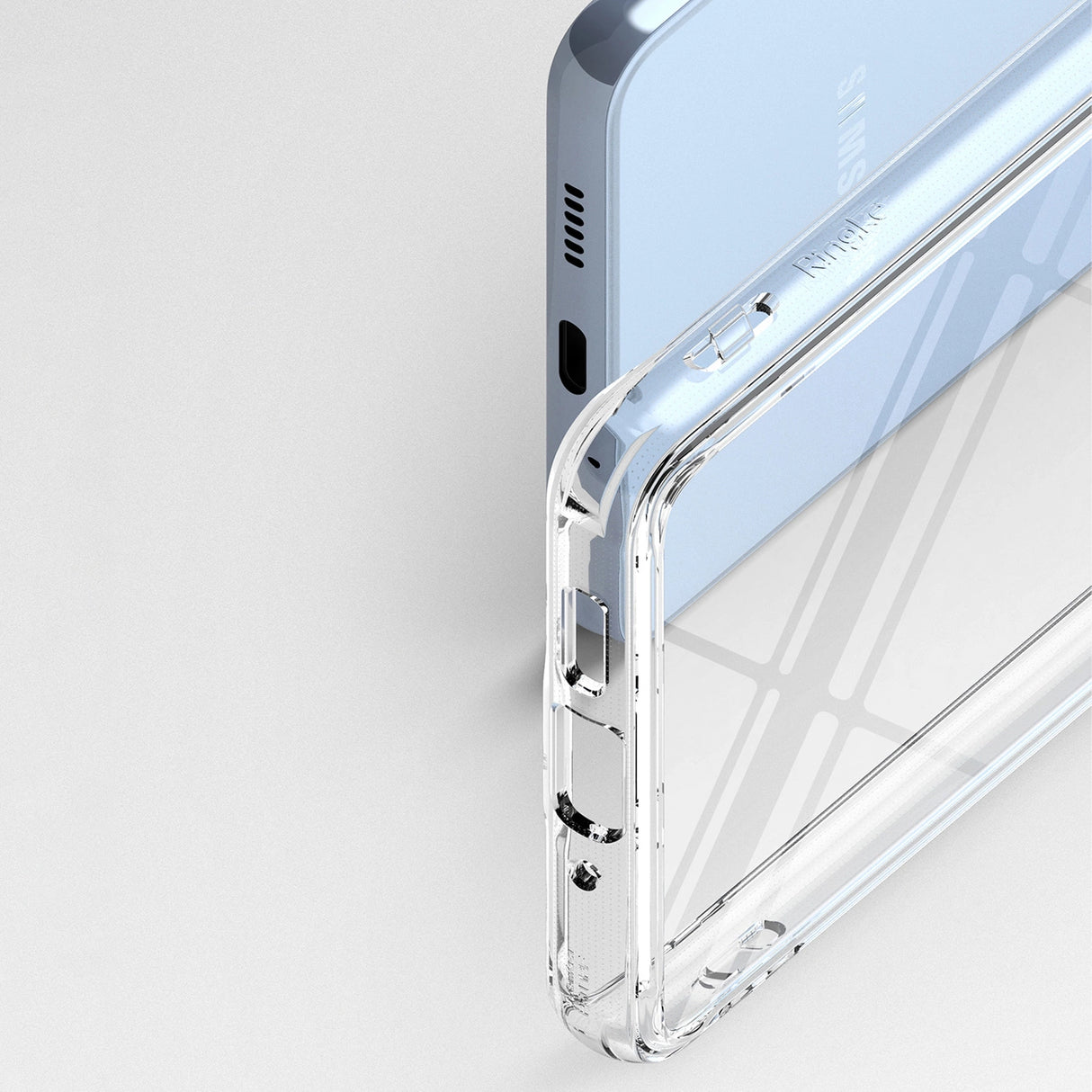 Ringke Fusion tpu-kasse med ramme til Samsung galaxy a73 gennemsigtig