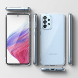 Ringke Fusion tpu-kasse med ramme til Samsung galaxy a73 gennemsigtig