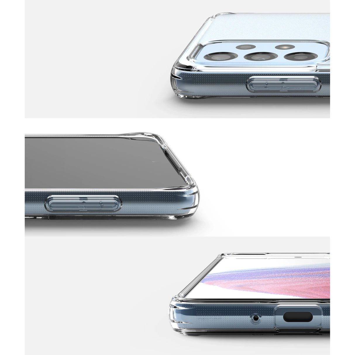 Ringke Fusion Matte tpu-kasse med en gennemskinnelig Samsung Galaxy A73 gelramme