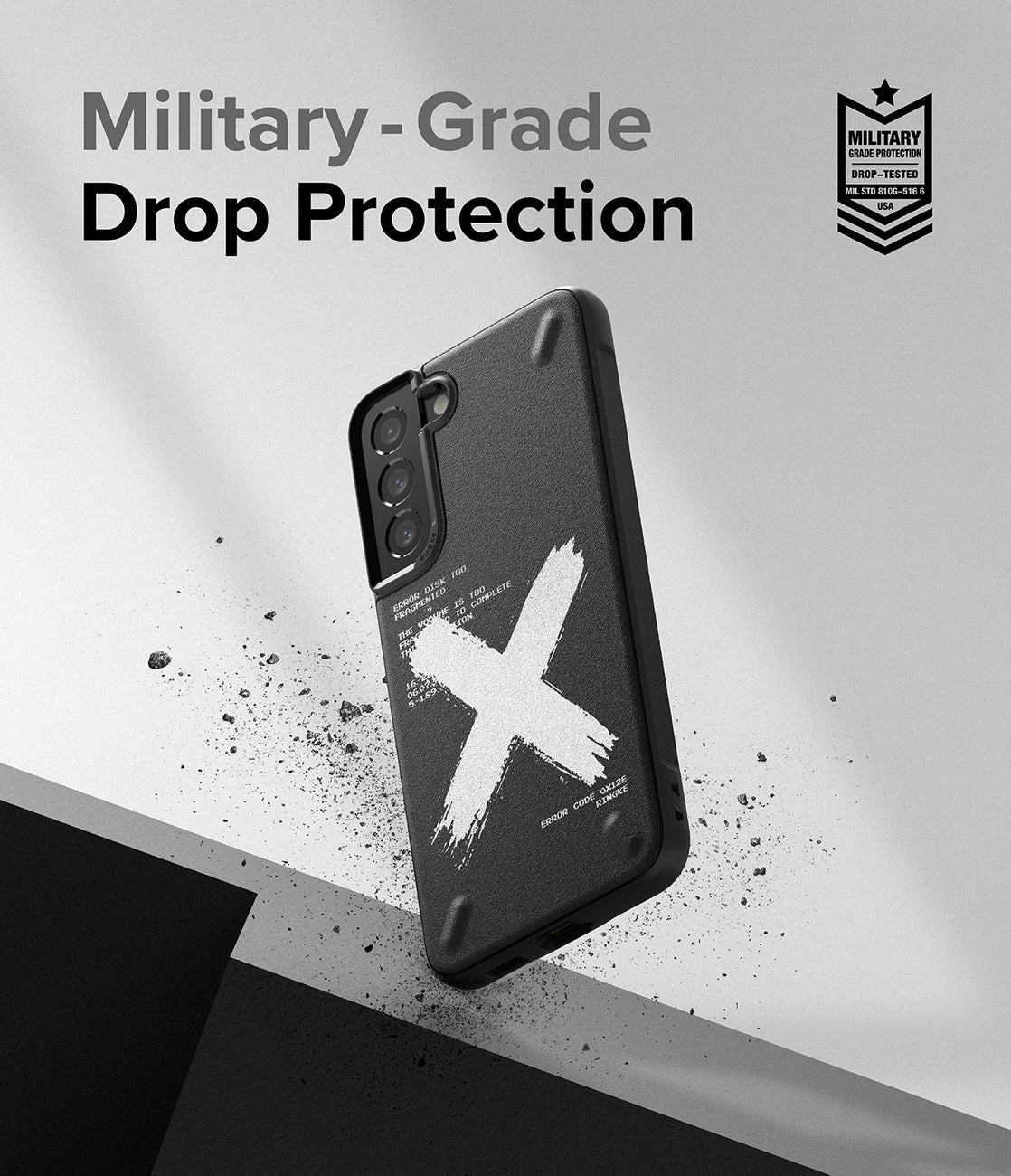 Ringke Onyx Design holdbare cover Case til Samsung Galaxy S22 + (S22 Plus) sort (X) ()