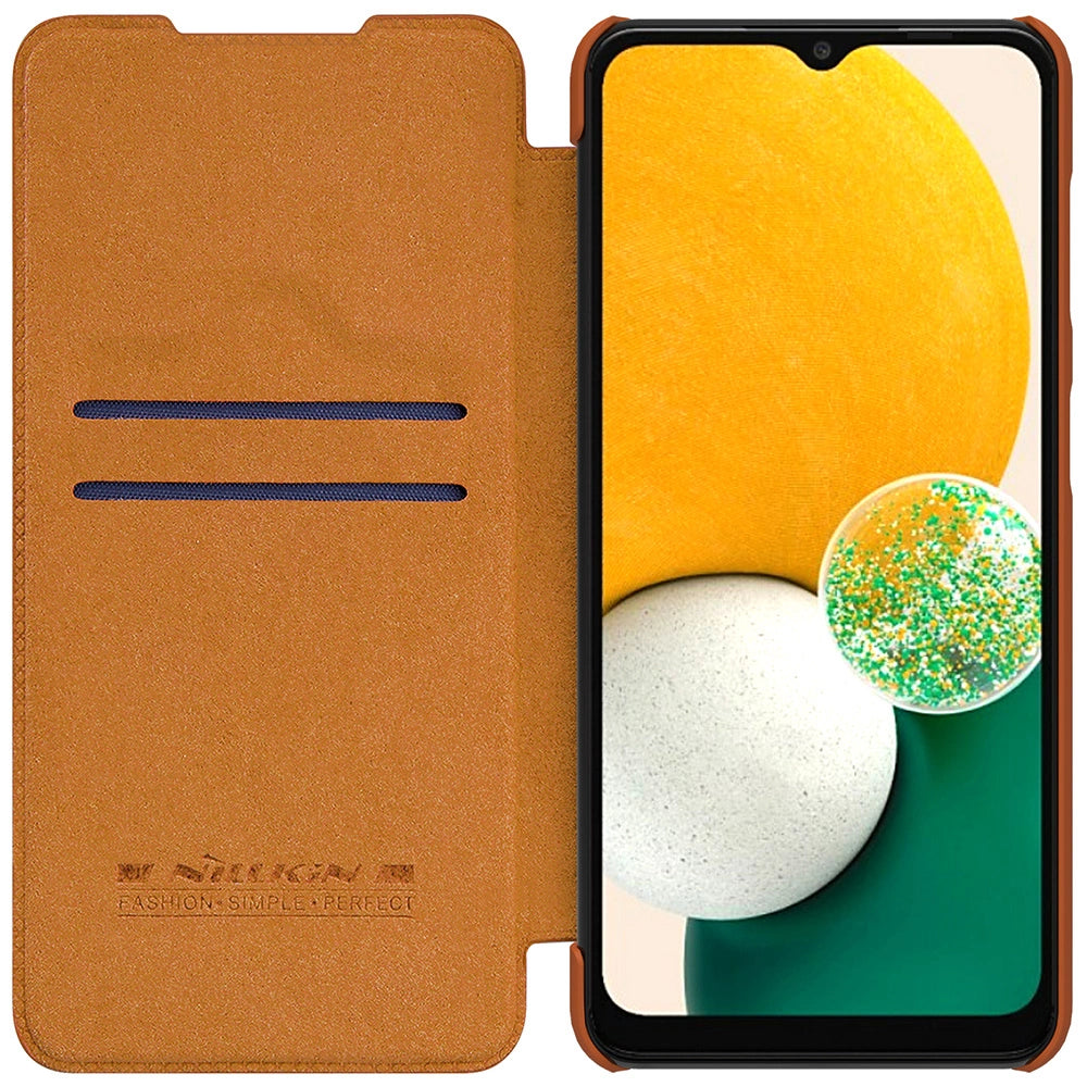 Nillkin Qin læder hylstercase til Samsung Galaxy A13 5G brun