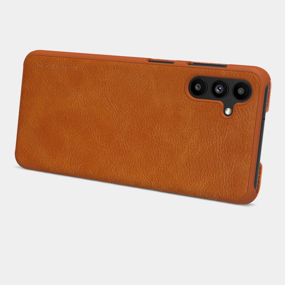 Nillkin Qin læder hylstercase til Samsung Galaxy A13 5G brun