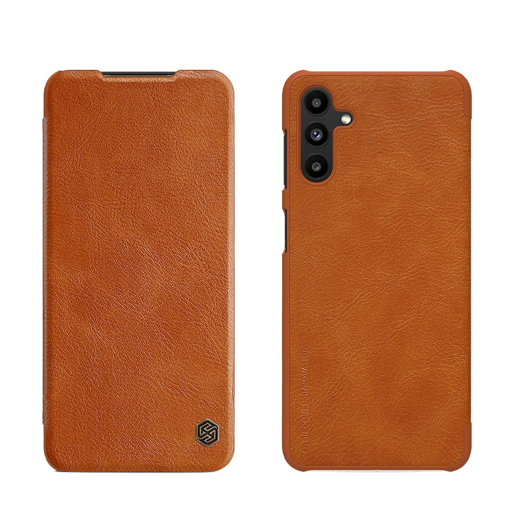 Nillkin Qin læder hylstercase til Samsung Galaxy A13 5G brun