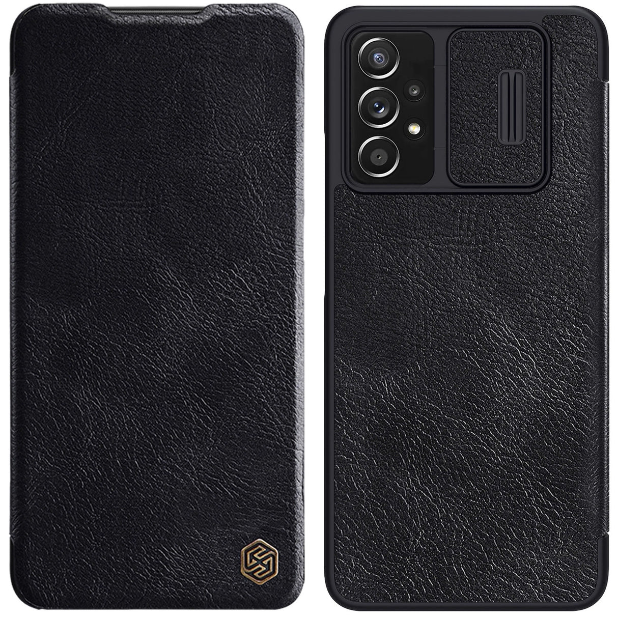 Nillkin Qin læderhylster for Samsung Galaxy A73 sort