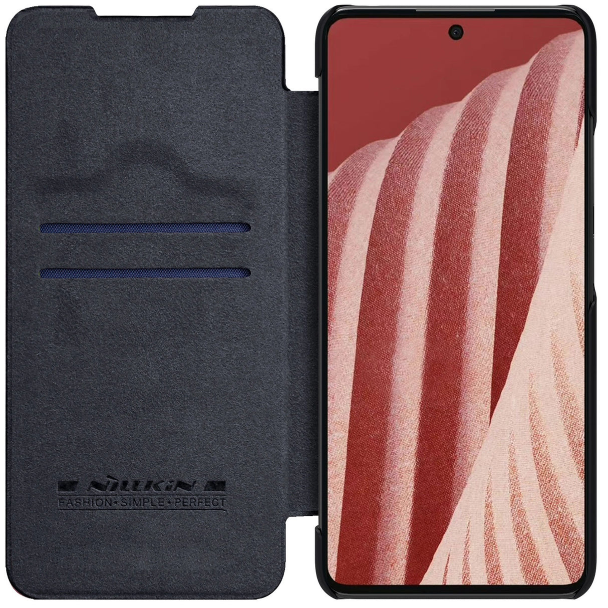 Nillkin Qin læderhylster for Samsung Galaxy A73 sort