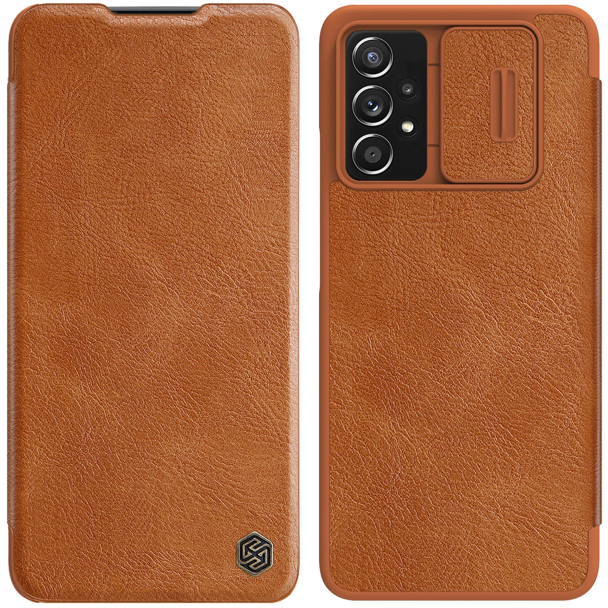 Nillkin Qin læderhylster for Samsung Galaxy A73 brun
