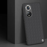 Nillkin Textured Case holdbar forstærket etui med gel ramme og nylon bagsiden til Honor 50 Pro sort