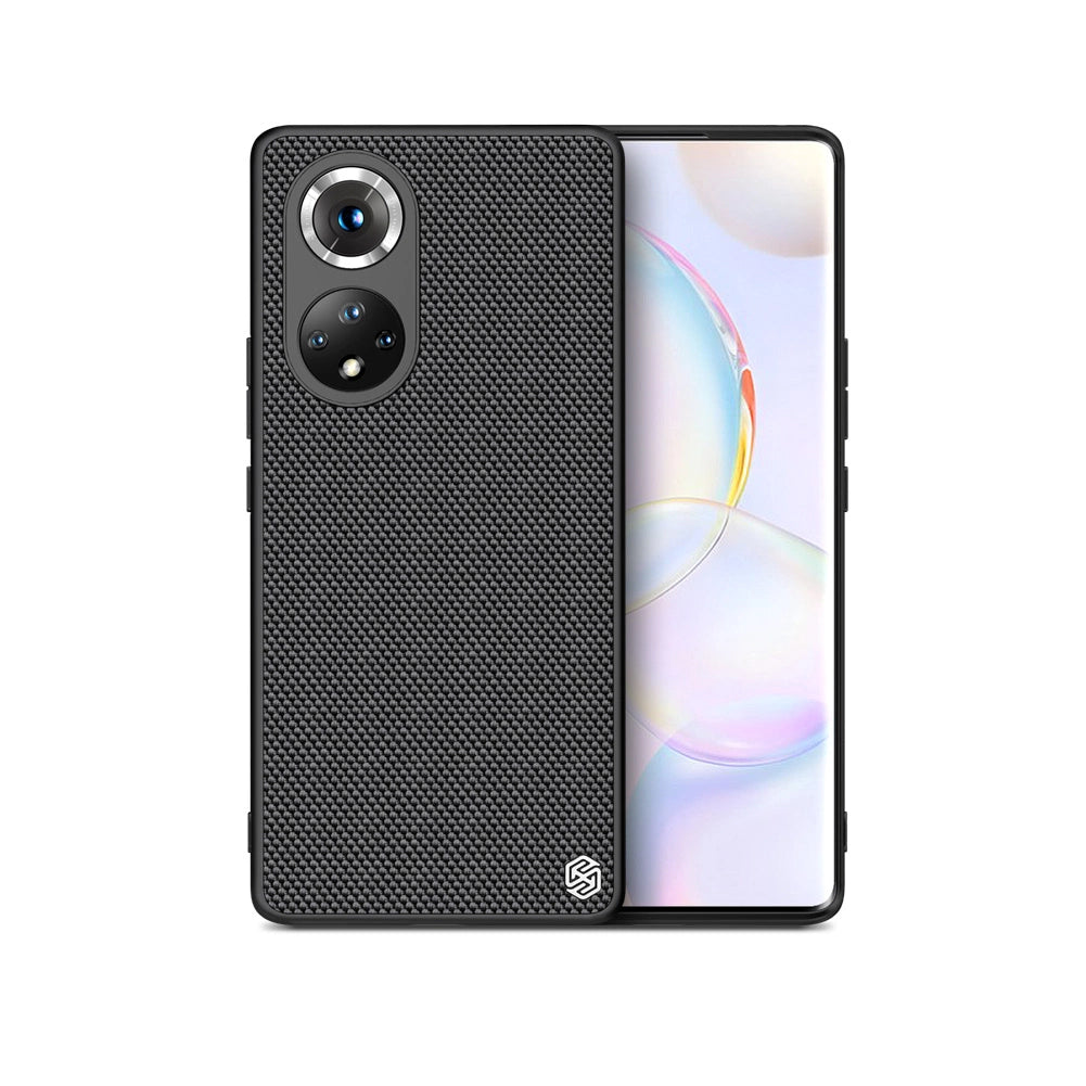 Nillkin Textured Case holdbar forstærket etui med gel ramme og nylon bagsiden til Honor 50 Pro sort