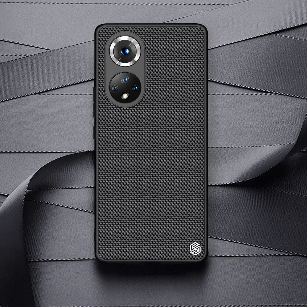 Nillkin Textured Case holdbar forstærket etui med gel ramme og nylon bagsiden til Honor 50 Pro sort