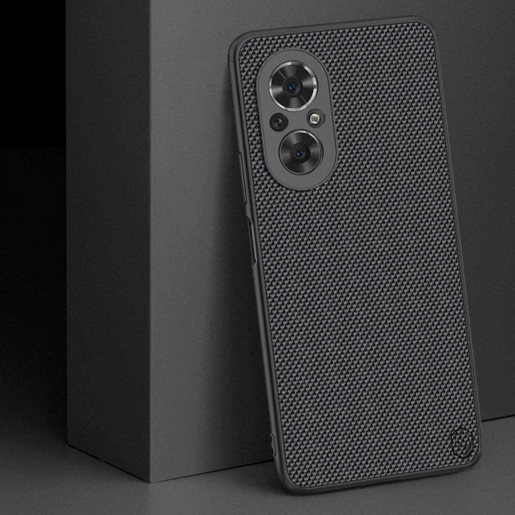 Nillkin Textured Case holdbar forstærket etui med gel ramme og nylon bagsiden til Honor 50 SE sort