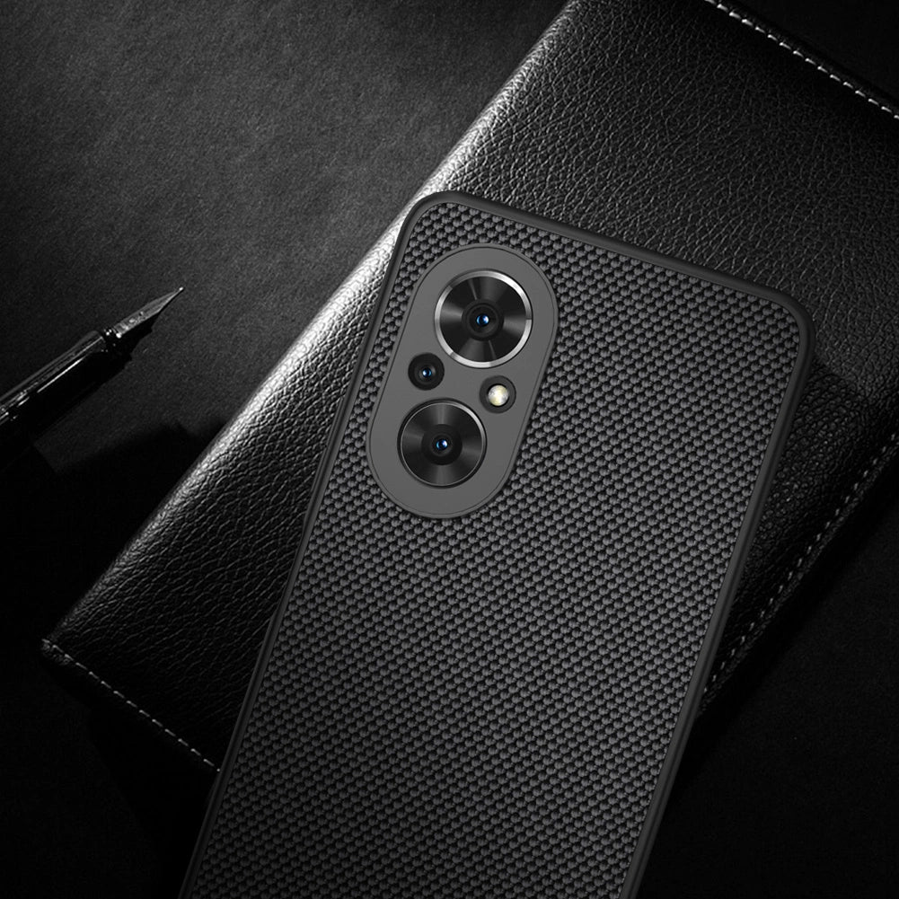 Nillkin Textured Case holdbar forstærket etui med gel ramme og nylon bagsiden til Honor 50 SE sort