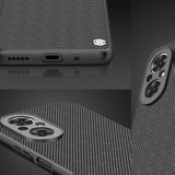 Nillkin Textured Case holdbar forstærket etui med gel ramme og nylon bagsiden til Honor 50 SE sort