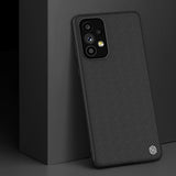 Nillkin Textured Case holdbar forstærket etui med gel ramme og nylon tilbage til Samsung Galaxy A73 sort