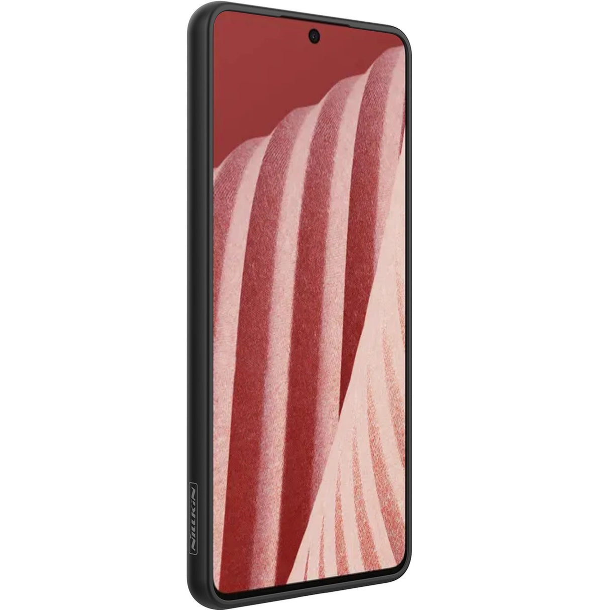Nillkin Textured Case holdbar forstærket etui med gel ramme og nylon tilbage til Samsung Galaxy A73 sort